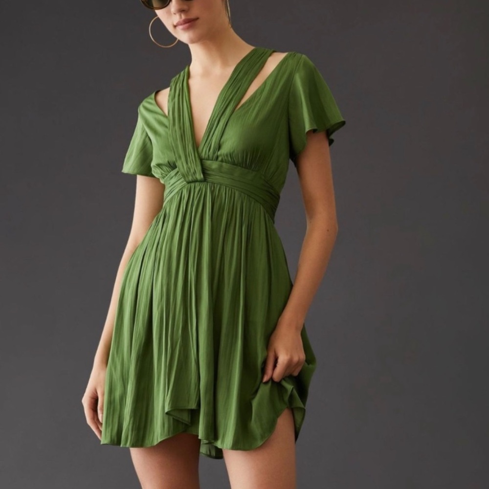 NWT! Anthropologie Deep V mini dress